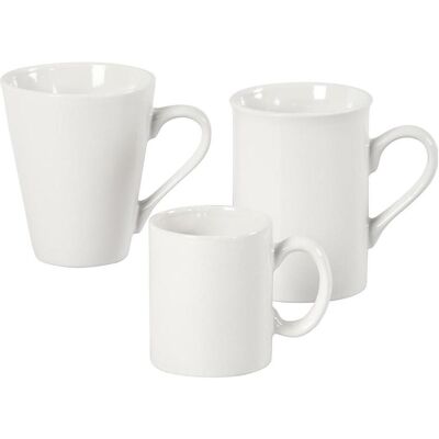 Creativ Company Verschiedene Tassen, Grosspackung, Tasse, Weiss Creativ Company Verschiedene Tassen, Grosspackung, Tasse, Weiss