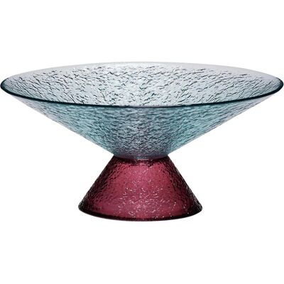 Hübsch Bonbon Glass Bowl Large Blue/Red, Schüssel + Schale, Blau, Rot Hübsch Bonbon Glass Bowl Large Blue/Red, Schüssel + Schale, Blau, Rot