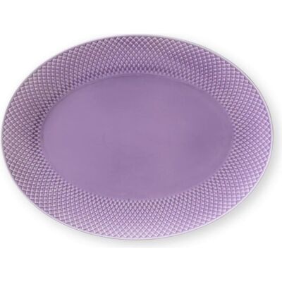 Lyngby Porcelæn Rhombe Ovaler Servierteller - Lys Lilla - Serving Platter Lyngby Porcelæn Rhombe Ovaler Servierteller - Lys Lilla - Serving Platter