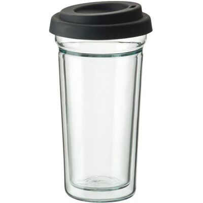 Kelomat Becher 0,4L "Coffee to Go" doppelwandig mit Silikondeckel, Tasse, Transparent Kelomat Becher 0,4L "Coffee to Go" doppelwandig mit Silikondeckel, Tasse, Transparent