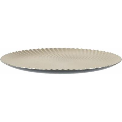 Kaemingk, Dekoschale, Dekoteller mit 3D-Optik - Kunststoff - champagner - ø ca. 33 cm Kaemingk, Dekoschale, Dekoteller mit 3D-Optik - Kunststoff - champagner - ø ca. 33 cm