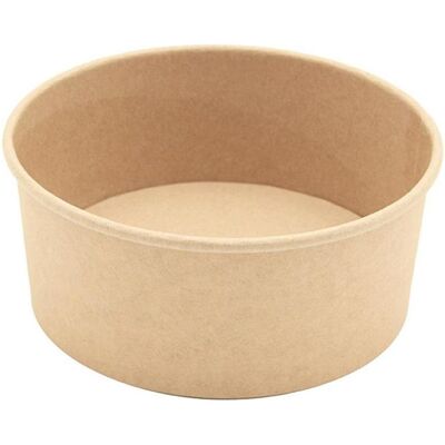 Salatschale Karton Kraft/PE, Einwegbehälter, Braun Salatschale Karton Kraft/PE, Einwegbehälter, Braun