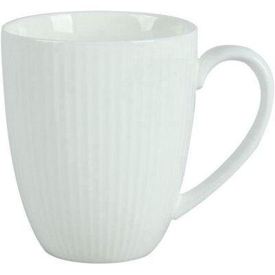 Domoletti Mug Vertical Lines White 370ml, Tasse, Weiss Domoletti Mug Vertical Lines White 370ml, Tasse, Weiss