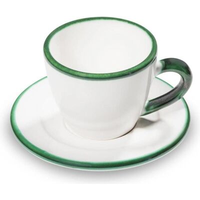 Gmundner Keramik Grüner Rand Espresso für Dich/2tlg.i. Geschenkk., Tasse, Grün Gmundner Keramik Grüner Rand Espresso für Dich/2tlg.i. Geschenkk., Tasse, Grün