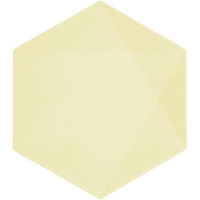Amscan, Einweggeschirr, Teller Maxi Vert Decor sechseckig gelb Amscan, Einweggeschirr, Teller Maxi Vert Decor sechseckig gelb