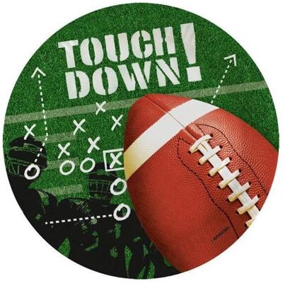 Amscan, Einweggeschirr, 8 Teller Touchdown! Papier Round 23 cm (8x) Amscan, Einweggeschirr, 8 Teller Touchdown! Papier Round 23 cm (8x)