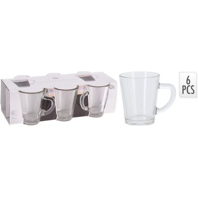 Excellent Houseware Kaffee-/Espresso Glas 6er Set, Tasse, Transparent Excellent Houseware Kaffee-/Espresso Glas 6er Set, Tasse, Transparent