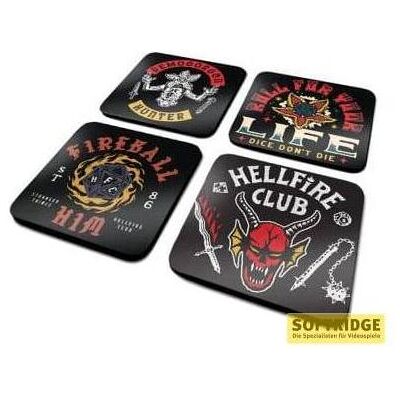 Pyramid Untersetzer, STRANGER THINGS 4 - Hellfire Club - Pack de 4 Dessous de Verre (4x, Glasuntersetzer) Pyramid Untersetzer, STRANGER THINGS 4 - Hellfire Club - Pack de 4 Dessous de Verre (4x, Glasuntersetzer)
