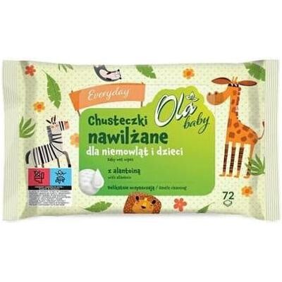 Ola Baby Moist Wipes For Children - 72 Pieces Ola Baby Moist Wipes For Children - 72 Pieces