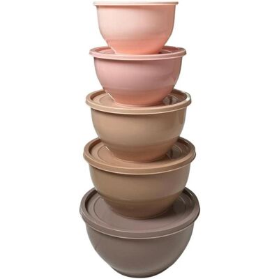 Scandinavian Collection - Bowl Set with Lids - 5 Pack - 850 ml, 1.2 L, 2.2 L, 3.1 L, 4.7 L, Schüssel + Schale, Mehrfarbig Scandinavian Collection - Bowl Set with Lids - 5 Pack - 850 ml, 1.2 L, 2.2 L, 3.1 L, 4.7 L, Schüssel + Schale, Mehrfarbig
