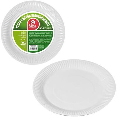Best Products Green, Einweggeschirr, 25 Dessertteller aus Pappe (25x) Best Products Green, Einweggeschirr, 25 Dessertteller aus Pappe (25x)