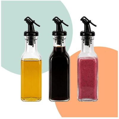 Relaxdays, Ölspender + Essigspender, 12x Ölflasche (150 ml) Relaxdays, Ölspender + Essigspender, 12x Ölflasche (150 ml)