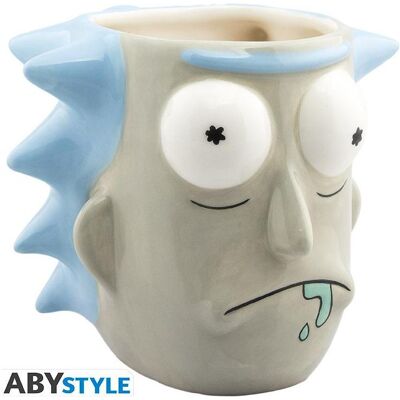 ABYstyle - Rick and MORTY - Rick Sanchez 3D Mug, Tasse, Blau, Beige ABYstyle - Rick and MORTY - Rick Sanchez 3D Mug, Tasse, Blau, Beige