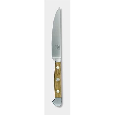 Güde Porterhouse Steakmesser, geschmiedet, Serie Alpha, Doppelkropf, glatte Klinge, Griff Olivenholz, Besteck, Braun Güde Porterhouse Steakmesser, geschmiedet, Serie Alpha, Doppelkropf, glatte Klinge, Griff Olivenholz, Besteck, Braun