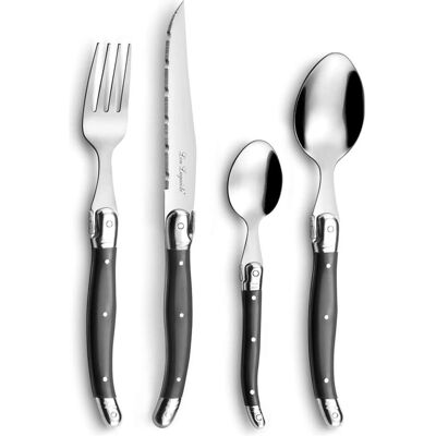 Lou laguiole Tradition 48piece anthracite grey, Besteck, Grau Lou laguiole Tradition 48piece anthracite grey, Besteck, Grau