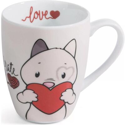 NICI Tasse Katze Celebrate Love 310ml weiss, Tasse, Rot, Weiss NICI Tasse Katze Celebrate Love 310ml weiss, Tasse, Rot, Weiss