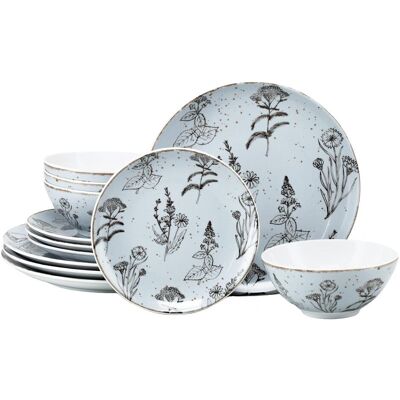 CreaTable, Geschirrset, Vintage Flowers (12 Stk.) CreaTable, Geschirrset, Vintage Flowers (12 Stk.)