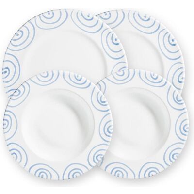 Gmundner Keramik, Geschirrset, Blaugeflammt Dinner für 2 Gourmet Gmundner Keramik, Geschirrset, Blaugeflammt Dinner für 2 Gourmet