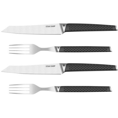 Steakchamp Steak-Set Prime Rib, 2 Gabeln, 2 Messer, Besteck, Schwarz, Silber Steakchamp Steak-Set Prime Rib, 2 Gabeln, 2 Messer, Besteck, Schwarz, Silber