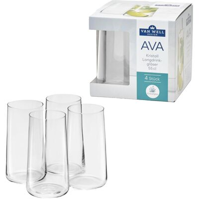 Bormioli Rocco Longdrinkglas Ava 550ml 4St, Cocktailgläser, Transparent Bormioli Rocco Longdrinkglas Ava 550ml 4St, Cocktailgläser, Transparent
