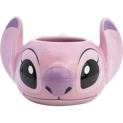 Stor Disney Stitch - 3D Ceramic Mug in Gift Box from Angel Collection 375 ml, Tasse, Rosa Stor Disney Stitch - 3D Ceramic Mug in Gift Box from Angel Collection 375 ml, Tasse, Rosa