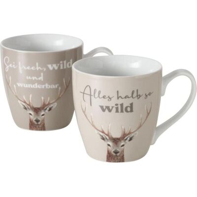 Boltze Home Jumbobecher Wild 2fach so480ml, Tasse, Braun Boltze Home Jumbobecher Wild 2fach so480ml, Tasse, Braun