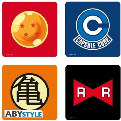 ABYstyle, Untersetzer, DRAGON BALL - Set 4 Coasters Symbols (4x, Glasuntersetzer) ABYstyle, Untersetzer, DRAGON BALL - Set 4 Coasters Symbols (4x, Glasuntersetzer)