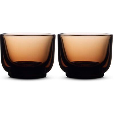 Fellow 2er-Set Pirch Cortado-Gläser, 120 ml, Bernstein, Trinkgläser, Transparent, Braun Fellow 2er-Set Pirch Cortado-Gläser, 120 ml, Bernstein, Trinkgläser, Transparent, Braun