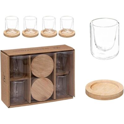 Secret de Gourmet Zestaw szklanek z podstawkami, 4 szt., Tasse, Transparent Secret de Gourmet Zestaw szklanek z podstawkami, 4 szt., Tasse, Transparent