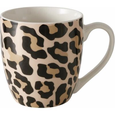 Boltze Home Jumbobecher Leony 400ml, Tasse, Mehrfarbig, Schwarz, Braun Boltze Home Jumbobecher Leony 400ml, Tasse, Mehrfarbig, Schwarz, Braun
