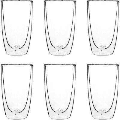 Viva - Glass Double Walled 490 ml Set of 6 Pieces (V84900), Trinkgläser, Transparent Viva - Glass Double Walled 490 ml Set of 6 Pieces (V84900), Trinkgläser, Transparent