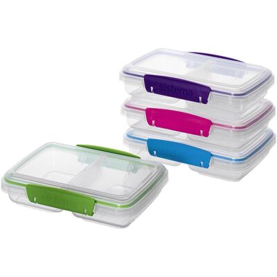 9x Sistema Small Split, Lunchbox, Blau, Violett, Türkis 9x Sistema Small Split, Lunchbox, Blau, Violett, Türkis
