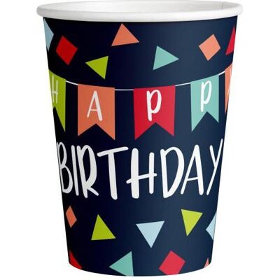 Amscan, Einweggeschirr, 8 Becher A Reason To Celebrate Papier 250 ml (8x) Amscan, Einweggeschirr, 8 Becher A Reason To Celebrate Papier 250 ml (8x)