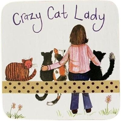 Crocodile Creek, Untersetzer, C153 Crazy Cat Lady Kociara Tassenunterlage (1x) Crocodile Creek, Untersetzer, C153 Crazy Cat Lady Kociara Tassenunterlage (1x)