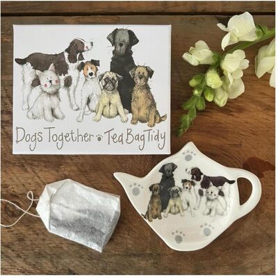 Alex Clark Art Teebeutelteller TB01 6 Hunde Untertasse, Tasse Alex Clark Art Teebeutelteller TB01 6 Hunde Untertasse, Tasse