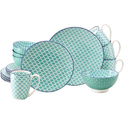 CreaTable, Geschirrset, Mediterran (16 Stk.) CreaTable, Geschirrset, Mediterran (16 Stk.)