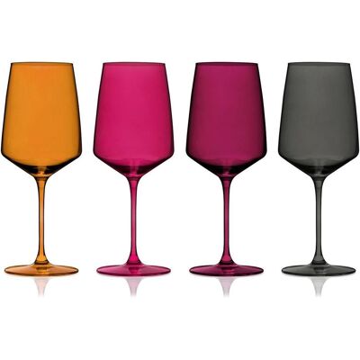 Viski Reserve Nouveau wijnglas - Kristal - 650ml - 4 stuks - Sunset (11263), Weingläser, Mehrfarbig Viski Reserve Nouveau wijnglas - Kristal - 650ml - 4 stuks - Sunset (11263), Weingläser, Mehrfarbig