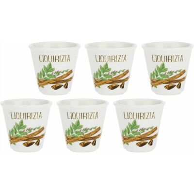 La Porcellana Bianca LIQUORELLI Set mit 6 Likirizia Likörgläsern 75 ml, Cocktailgläser La Porcellana Bianca LIQUORELLI Set mit 6 Likirizia Likörgläsern 75 ml, Cocktailgläser