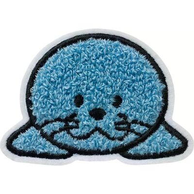Mono Quick Robbe flauschig, Applikationen, Blau, Mehrfarbig Mono Quick Robbe flauschig, Applikationen, Blau, Mehrfarbig