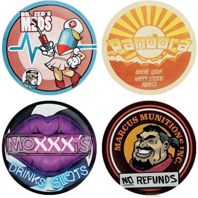 Fanattik, Untersetzer, Borderlands Untersetzer 4er-Pack (4x, Glasuntersetzer) Fanattik, Untersetzer, Borderlands Untersetzer 4er-Pack (4x, Glasuntersetzer)