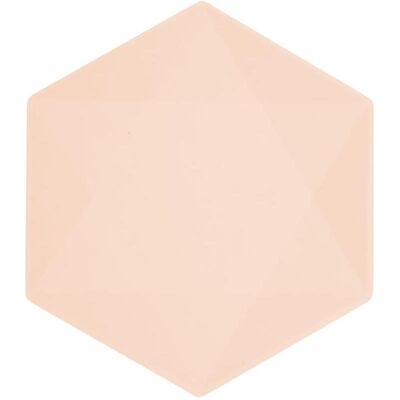 Amscan, Einweggeschirr, Partyteller Hexagonal von Vert Dcor - 6 Stück - apricot (6x) Amscan, Einweggeschirr, Partyteller Hexagonal von Vert Dcor - 6 Stück - apricot (6x)