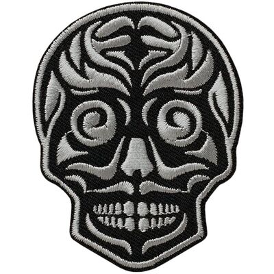 Mono Quick Totenkopf schwarz/grau, Applikationen, Grau, Schwarz Mono Quick Totenkopf schwarz/grau, Applikationen, Grau, Schwarz