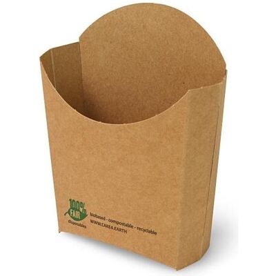 Papstar Pommes-Frites-Schütte "pure" "100% Fair" klein, Einwegbehälter, Braun Papstar Pommes-Frites-Schütte "pure" "100% Fair" klein, Einwegbehälter, Braun