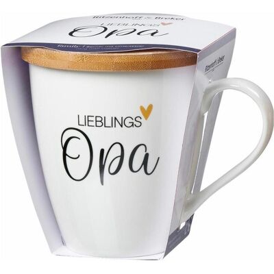 Ritzenhoff & Breker Kaffeebecher "LIEBLINGSOPA", 560 ml aus Porzellan, spülmaschinengeeignet, konische Form, Tasse, Weiss Ritzenhoff & Breker Kaffeebecher "LIEBLINGSOPA", 560 ml aus Porzellan, spülmaschinengeeignet, konische Form, Tasse, Weiss