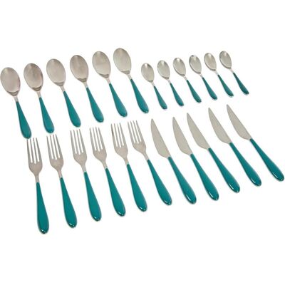 Bugatti GGCV023F50 Gioia Cutlery Set 24Piece Stainless Steel Seladon Green 22 x 8 x 30 cm, Besteck, Grün Bugatti GGCV023F50 Gioia Cutlery Set 24Piece Stainless Steel Seladon Green 22 x 8 x 30 cm, Besteck, Grün