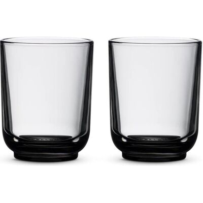 Fellow Set mit zwei Pirch Latte-Gläsern, 320 ml, Grau, Trinkgläser, Grau Fellow Set mit zwei Pirch Latte-Gläsern, 320 ml, Grau, Trinkgläser, Grau