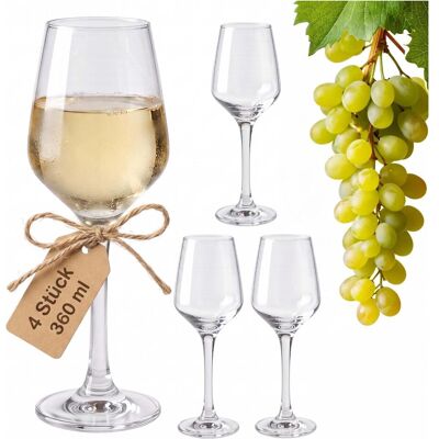 Relaxdays 4x Weingläser, Weingläser, Transparent Relaxdays 4x Weingläser, Weingläser, Transparent
