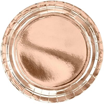 Partydeco, Einweggeschirr, Teller Rose gold metallic Partydeco, Einweggeschirr, Teller Rose gold metallic