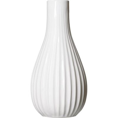 Ritzenhoff & Breker SANREMO Vase - 300mm Weiß Dekorative Rillenstruktur Ritzenhoff & Breker SANREMO Vase - 300mm Weiß Dekorative Rillenstruktur