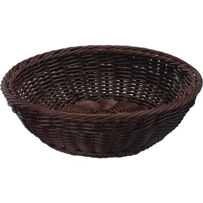 Saleen, Dekoschale, Korb-Schale, rund, 29 cm, dunkelbraun Saleen, Dekoschale, Korb-Schale, rund, 29 cm, dunkelbraun